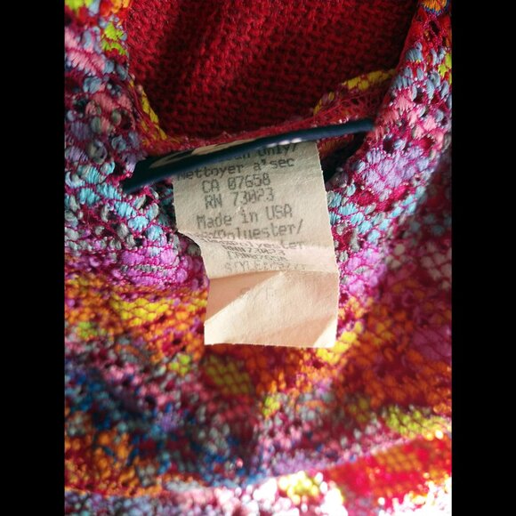 Vintage 90's Multicolour Halter with Cool Pattern, Women's Small - Picture 4 of 4